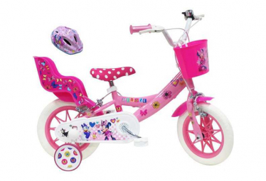 V los Enfants Velo 12 licence minnie avec casque pour enfant de 3